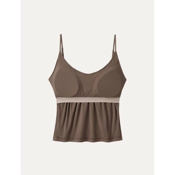 OGL Top Womens Size 2XL Iced Mocha Scoop Neck Camisole Slim Fit Spaghetti Basics - Picture 4 of 9